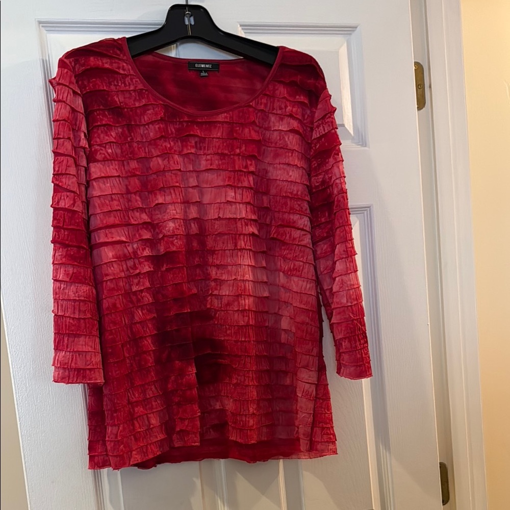 Elementz Red Layered Top